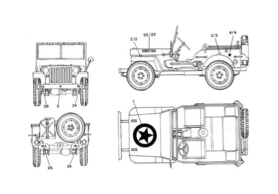 Download drawing Jeep Willys SUV 1942 in ai pdf png svg formats